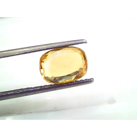 3.31 Ct 5.5 Ratti Unheated Untreated Natural Ceylon Yellow Sapphire