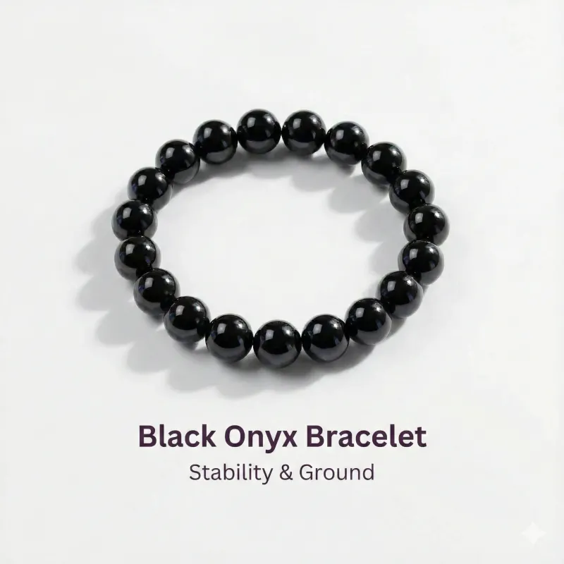 Natural Black Onyx Bracelet Natural Black Onyx Bracelet
