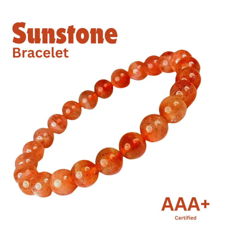 Natural Sunstone Bracelet