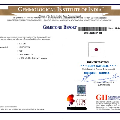 1.21 Ct Unheated Untreated Natural Old Burma Mines Ruby **Rare** 1.21 Ct Unheated Untreated Natural Old Burma Mines Ruby **Rare**