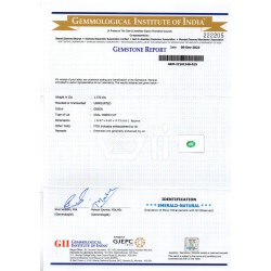 1.77 Ct GII Certified Untreated Natural Colombian Emerald Gemstone AAA 1.77 Ct GII Certified Untreated Natural Colombian Emerald Gemstone AAA