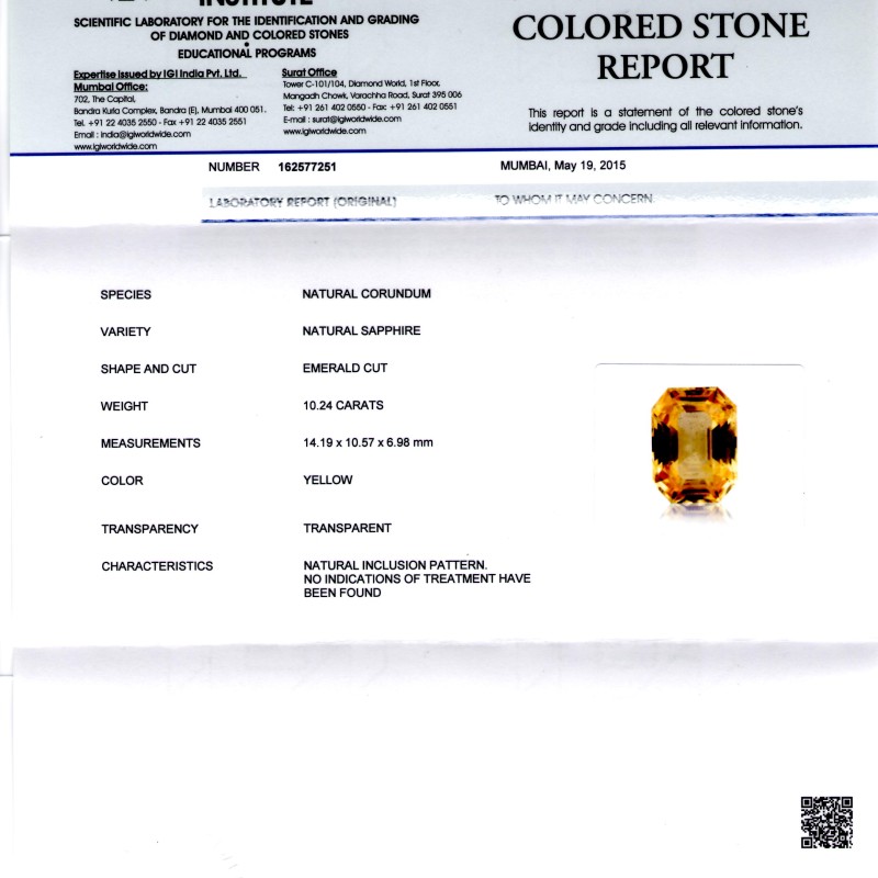 Huge 10.24 Ct Unheated Untreated Natural Ceylon Yellow Sapphire AAA Huge 10.24 Ct Unheated Untreated Natural Ceylon Yellow Sapphire AAA