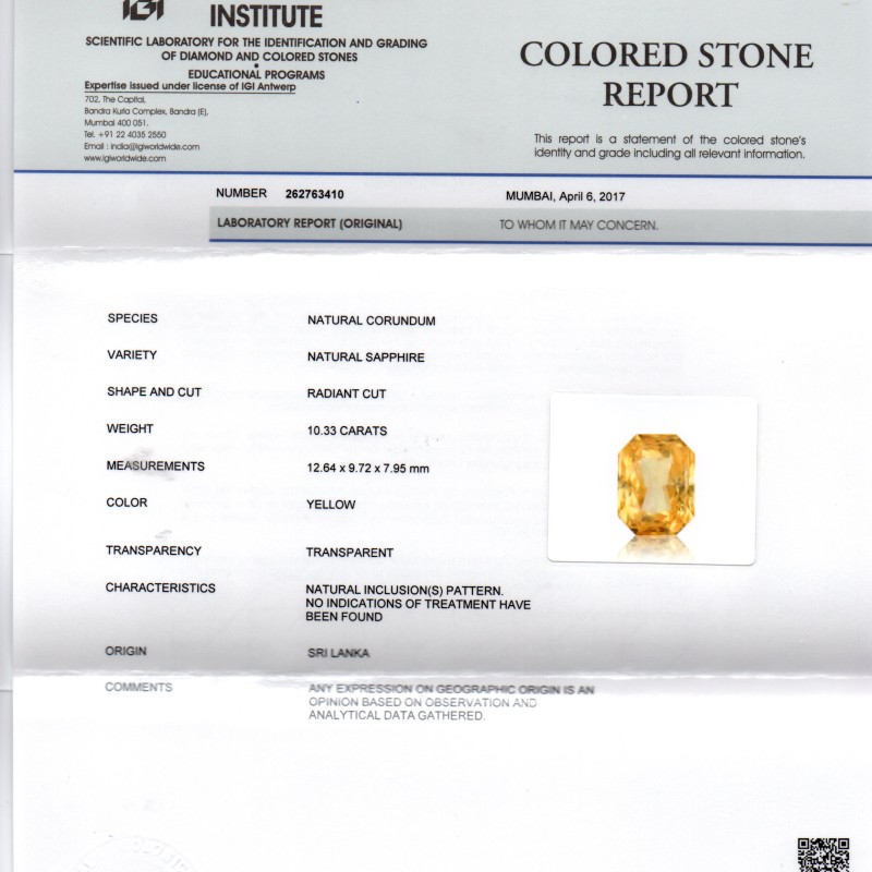 Huge 10.33 Ct Unheated Untreated Natural Ceylon Yellow Sapphire Gems Huge 10.33 Ct Unheated Untreated Natural Ceylon Yellow Sapphire Gems