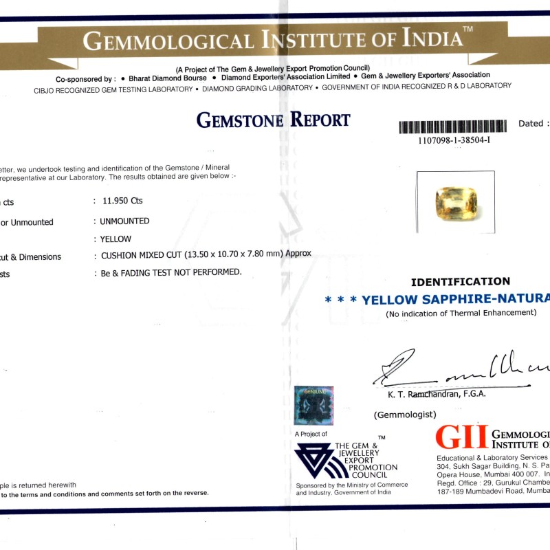 Huge 11.95 Ct Unheated Untreated Natural Ceylon Yellow Sapphire AAA Huge 11.95 Ct Unheated Untreated Natural Ceylon Yellow Sapphire AAA