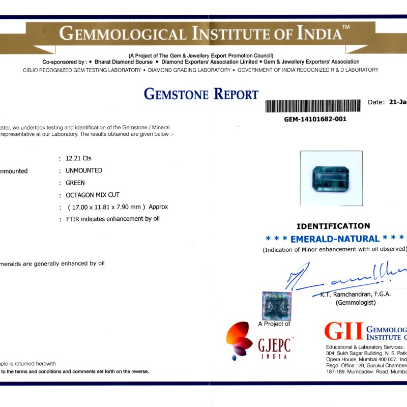 Huge 12.21 Ct Untreated Top Colour Premium Natural Zambian Emerald AAA Huge 12.21 Ct Untreated Top Colour Premium Natural Zambian Emerald AAA