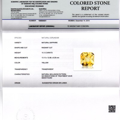 Huge 15.12 Ct Unheated Untreated Natural Ceylon Yellow Sapphire Gems Huge 15.12 Ct Unheated Untreated Natural Ceylon Yellow Sapphire Gems