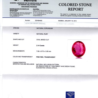 2.14 Ct Unheated Untreated Natural Madagaskar Pinkish Ruby **RARE** 2.14 Ct Unheated Untreated Natural Madagaskar Pinkish Ruby **RARE**