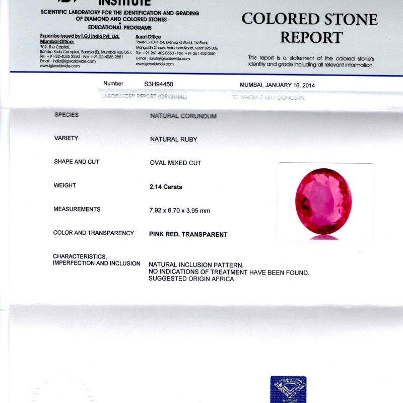2.14 Ct Unheated Untreated Natural Madagaskar Pinkish Ruby **RARE** 2.14 Ct Unheated Untreated Natural Madagaskar Pinkish Ruby **RARE**
