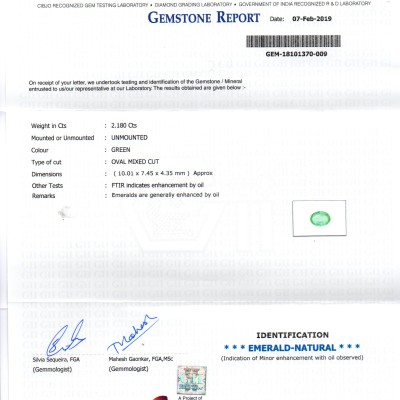 2.18 Ct Untreated Natural Zambian Emerald Gemstone Panna Gems AAAAA 2.18 Ct Untreated Natural Zambian Emerald Gemstone Panna Gems AAAAA