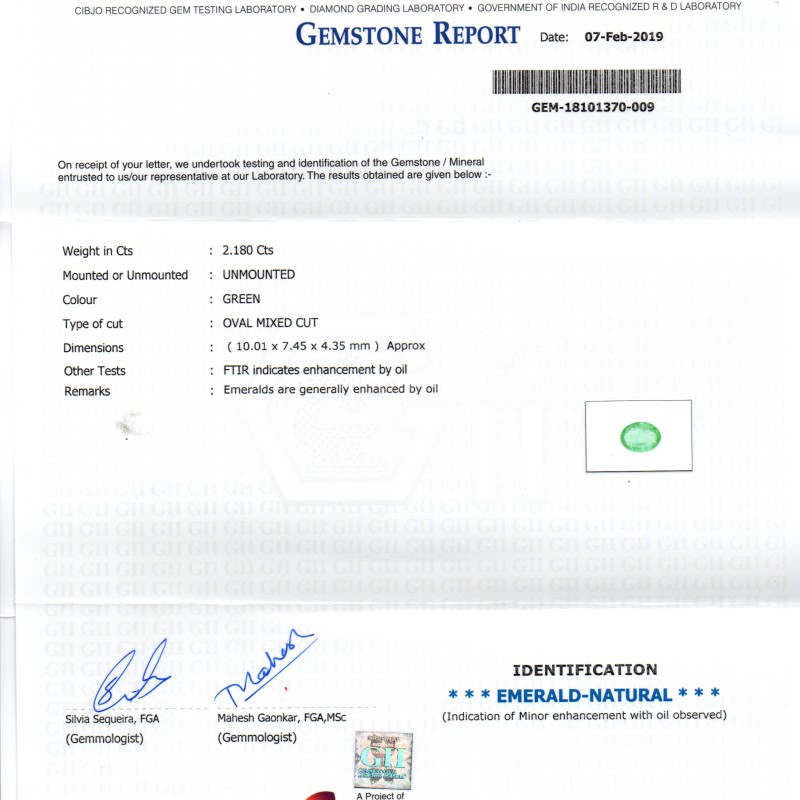 2.18 Ct Untreated Natural Zambian Emerald Gemstone Panna Gems AAAAA 2.18 Ct Untreated Natural Zambian Emerald Gemstone Panna Gems AAAAA