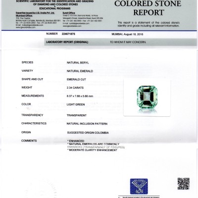 2.34 Ct Unheated Natural Colombian Emerald Gemstone **RARE** 2.34 Ct Unheated Natural Colombian Emerald Gemstone **RARE**