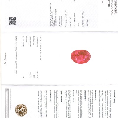 2.59 Ct Certified Unheated Untreated Natural Old Burma Ruby AAAA