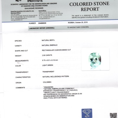 2.95 Ct Unheated Natural Colombian Emerald Gemstone **RARE** 2.95 Ct Unheated Natural Colombian Emerald Gemstone **RARE**