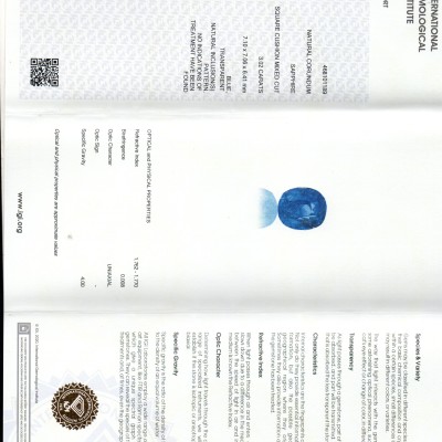 3.02 Ct IGI Certified Unheated Untreated Natural Ceylon Blue Sapphire AA