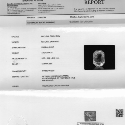 3.10 Ct Unheated Untreated Natural Premium White Sapphire Gems 3.10 Ct Unheated Untreated Natural Premium White Sapphire Gems