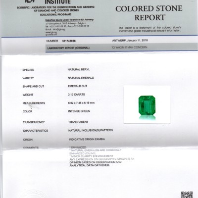 3.13 Ct Untreated Natural Zambian Emerald Gemstone Panna AAAAA 3.13 Ct Untreated Natural Zambian Emerald Gemstone Panna AAAAA