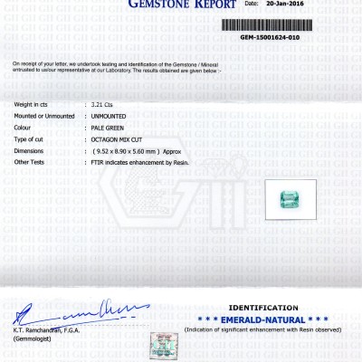 3.21 Ct Unheated Natural Colombian Emerald Gemstone**RARE** 3.21 Ct Unheated Natural Colombian Emerald Gemstone**RARE**