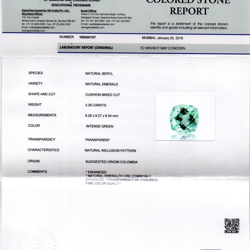 3.26 Ct Unheated Natural Colombian Emerald Gemstone**RARE** 3.26 Ct Unheated Natural Colombian Emerald Gemstone**RARE**