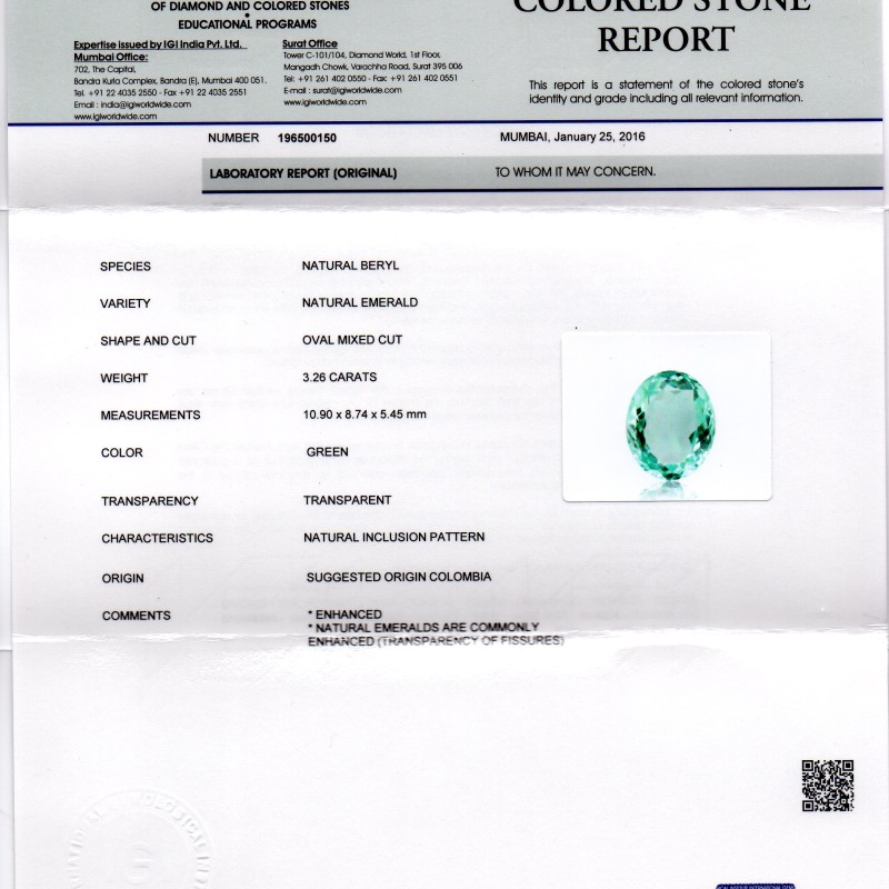 3.26 Ct Unheated Natural Colombian Emerald Gemstone**RARE** 3.26 Ct Unheated Natural Colombian Emerald Gemstone**RARE**