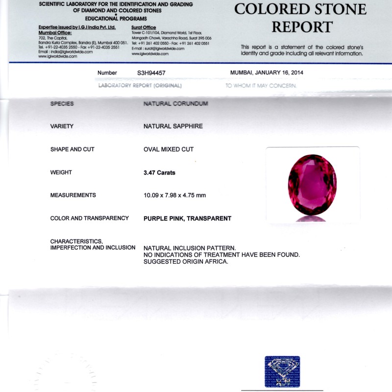 3.47 Ct Unheated Untreated Natural Madagaskar Pinkish Ruby/Sapphire 3.47 Ct Unheated Untreated Natural Madagaskar Pinkish Ruby/Sapphire