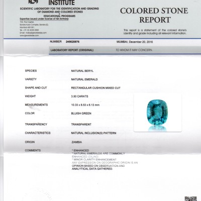 3.50 Ct Untreated Natural Zambian Emerald Gemstone Panna AA 3.50 Ct Untreated Natural Zambian Emerald Gemstone Panna AA