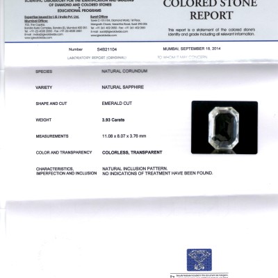 3.93 Ct Unheated Untreated Natural Premium White Sapphire Gemstone 3.93 Ct Unheated Untreated Natural Premium White Sapphire Gemstone