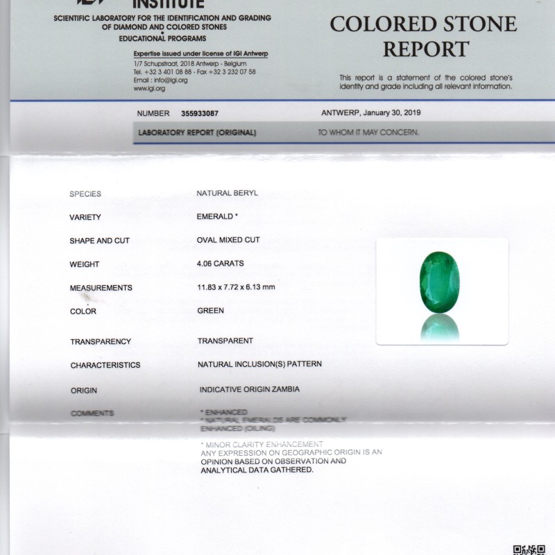 4.06 Ct Untreated Natural Zambian Emerald Gemstone Panna Gems AAAAA 4.06 Ct Untreated Natural Zambian Emerald Gemstone Panna Gems AAAAA