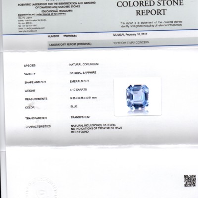 4.10 Ct Unheated Untreated Natural Ceylon Light Blue Sapphire 4.10 Ct Unheated Untreated Natural Ceylon Light Blue Sapphire