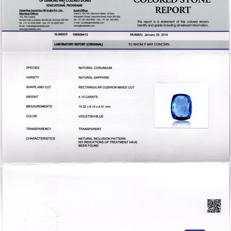 4.10 Ct Unheated Untreated Natural Ceylon Blue Sapphire Neelam 4.10 Ct Unheated Untreated Natural Ceylon Blue Sapphire Neelam