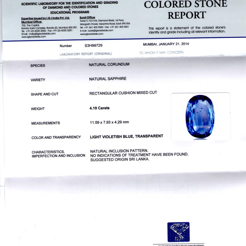 4.19 Ct Unheated Untreated Natural Ceylon Blue Sapphire/Neelam 4.19 Ct Unheated Untreated Natural Ceylon Blue Sapphire/Neelam