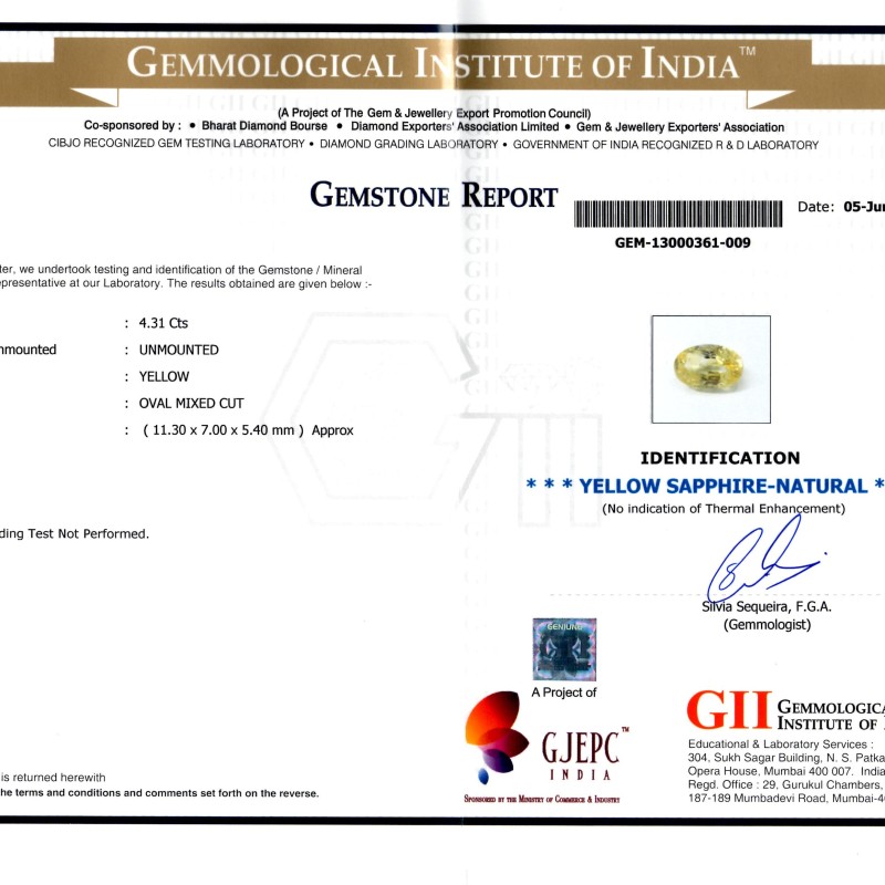 4.31 Ct Unheated Untreated Natural Ceylon Yellow Sapphire AAAAA 4.31 Ct Unheated Untreated Natural Ceylon Yellow Sapphire AAAAA