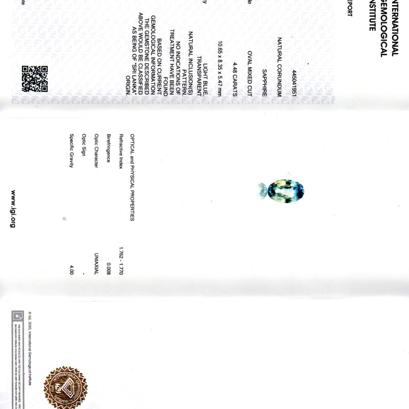 4.48 Ct IGI Certified Unheated Natural Pitambari Yellow-Blue Sapphire 4.48 Ct IGI Certified Unheated Natural Pitambari Yellow-Blue Sapphire