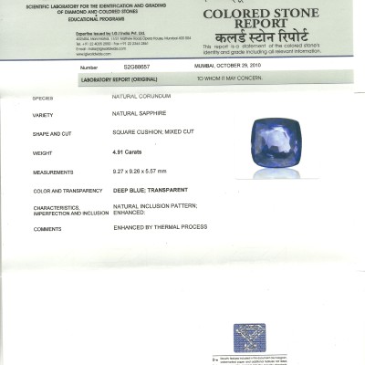 4.91 Ct Untreated Natural Blue Sapphire Ceylon,Premium Colour 4.91 Ct Untreated Natural Blue Sapphire Ceylon,Premium Colour