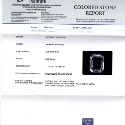 4.91 Ct Unheated Untreated Natural Premium Ceylon White Sapphire AAA 4.91 Ct Unheated Untreated Natural Premium Ceylon White Sapphire AAA