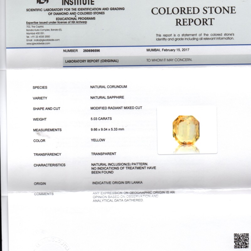 5.03 Ct Unheated Untreated Natural Ceylon Yellow Sapphire Gemstone 5.03 Ct Unheated Untreated Natural Ceylon Yellow Sapphire Gemstone
