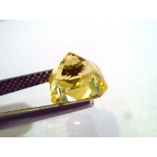 5.08 Ct Unheated Untreated Radiant Cut Natural Ceylon Yellow Sapphire