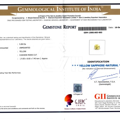 5.08 Ct Unheated Untreated Radiant Cut Natural Ceylon Yellow Sapphire 5.08 Ct Unheated Untreated Radiant Cut Natural Ceylon Yellow Sapphire