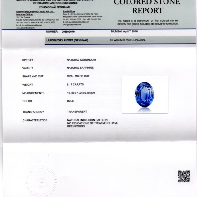 5.17 Ct Unheated Untreated Natural Ceylon Blue Sapphire Neelam AA 5.17 Ct Unheated Untreated Natural Ceylon Blue Sapphire Neelam AA