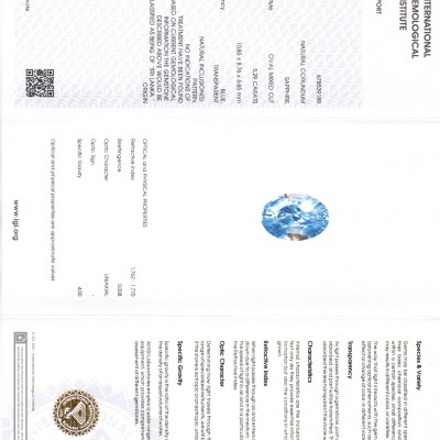 5.29 Ct IGI Certified Unheated Untreated Natural Ceylon Blue Sapphire