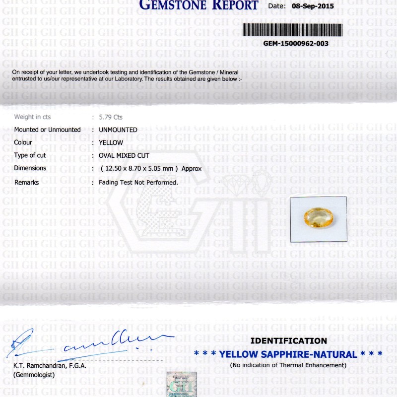 5.79 9.25 Ratti Ct Unheated Untreated Natural Ceylon Yellow Pukhraj 5.79 9.25 Ratti Ct Unheated Untreated Natural Ceylon Yellow Pukhraj