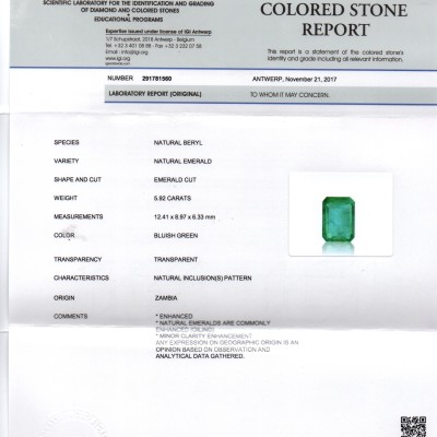 5.92 Ct Untreated Natural Zambian Emerald Gemstone Panna Stone 5.92 Ct Untreated Natural Zambian Emerald Gemstone Panna Stone