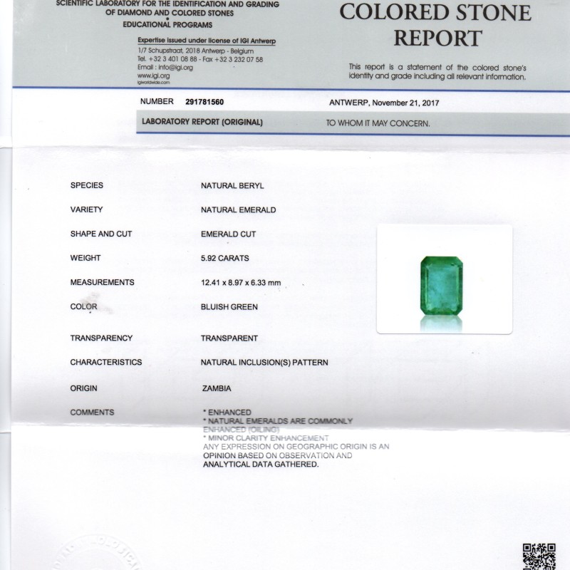 5.92 Ct Untreated Natural Zambian Emerald Gemstone Panna Stone 5.92 Ct Untreated Natural Zambian Emerald Gemstone Panna Stone