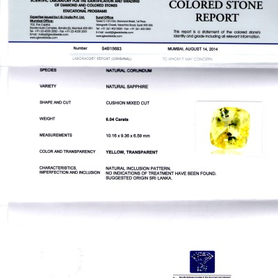 6.04 Ct Unheated Untreated Natural Ceylon Yellow Sapphire Pukhraj 6.04 Ct Unheated Untreated Natural Ceylon Yellow Sapphire Pukhraj