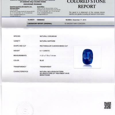 6.11 Ct Unheated Untreated Natural Ceylon Blue Sapphire Neelam 6.11 Ct Unheated Untreated Natural Ceylon Blue Sapphire Neelam