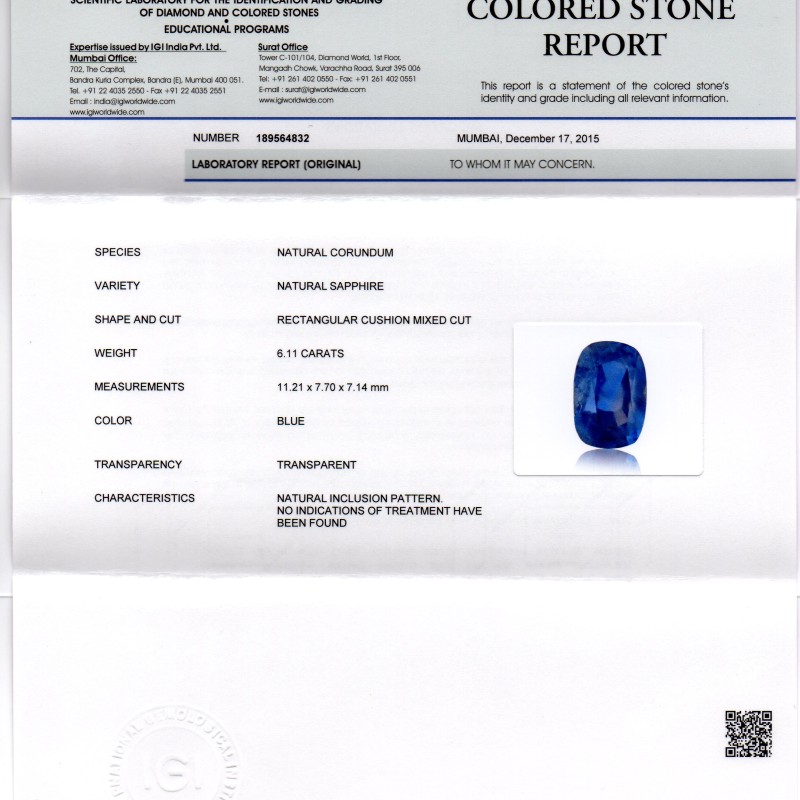 6.11 Ct Unheated Untreated Natural Ceylon Blue Sapphire Neelam 6.11 Ct Unheated Untreated Natural Ceylon Blue Sapphire Neelam
