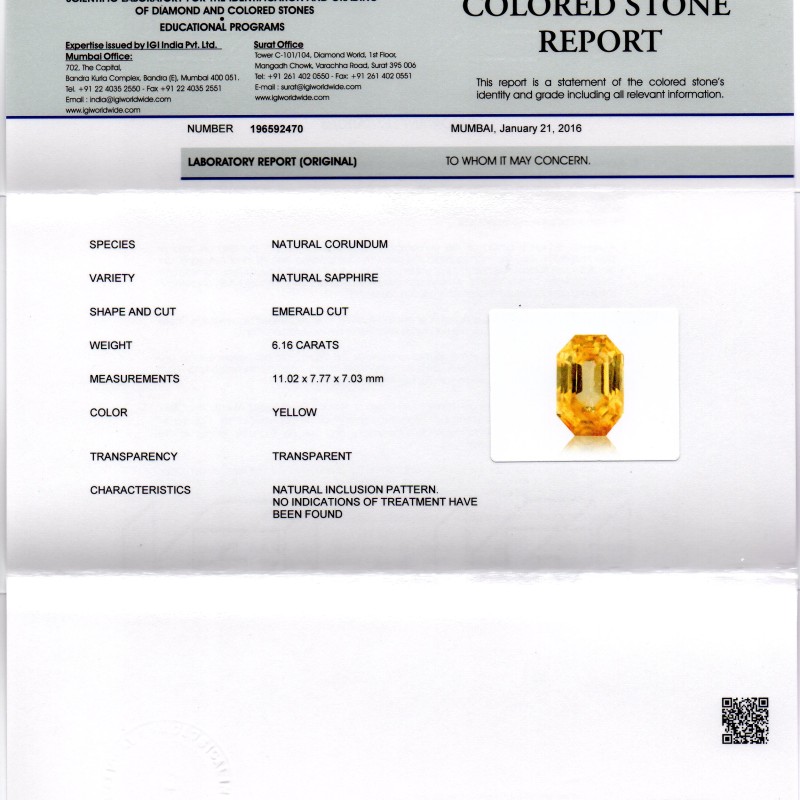6.16 Ct Unheated Untreated Natural Ceylon Yellow Sapphire Gems AA