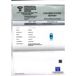 7.09 Ct IGI Certified Unheated Untreated Natural Ceylon Blue Sapphire 7.09 Ct IGI Certified Unheated Untreated Natural Ceylon Blue Sapphire