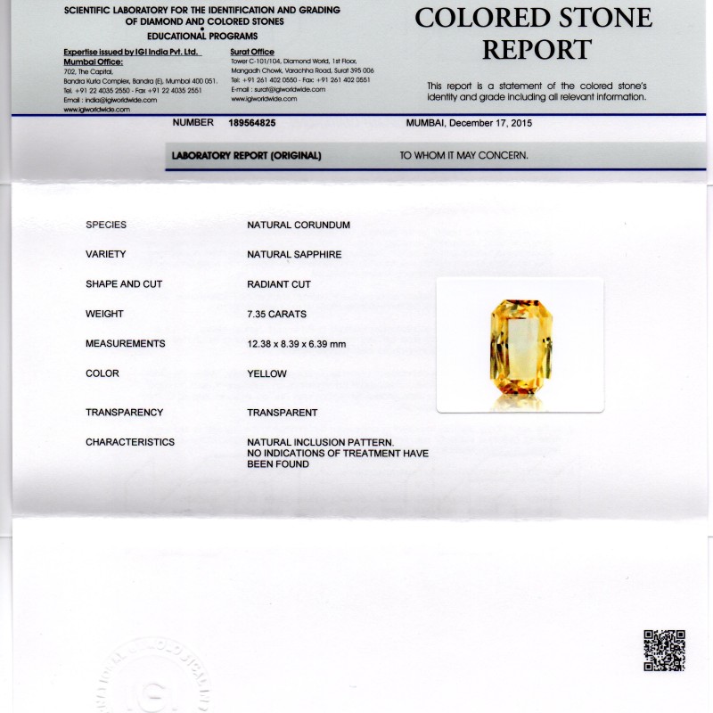 7.35 Ct Unheated Untreated Natural Ceylon Yellow Sapphire Gems AAA 7.35 Ct Unheated Untreated Natural Ceylon Yellow Sapphire Gems AAA