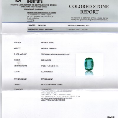 9.29 Ct Untreated Natural Zambian Emerald Gemstone Panna Stone 9.29 Ct Untreated Natural Zambian Emerald Gemstone Panna Stone