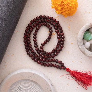 Brown Natural Tulsi Mala Small Beads 108 Beads